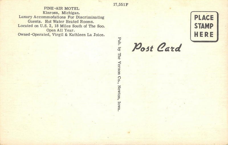 Pine-Air Grocery and Total Gas (Pine-Air Motel) - Vintage Postcard